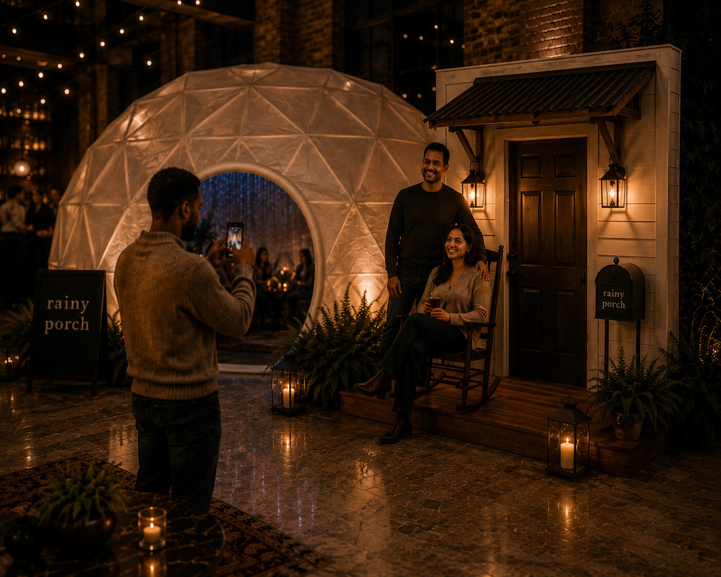 REMEMBER | Stop for a photo on the porch before rejoining the celebration—a built-in photo moment guests can capture and share.
