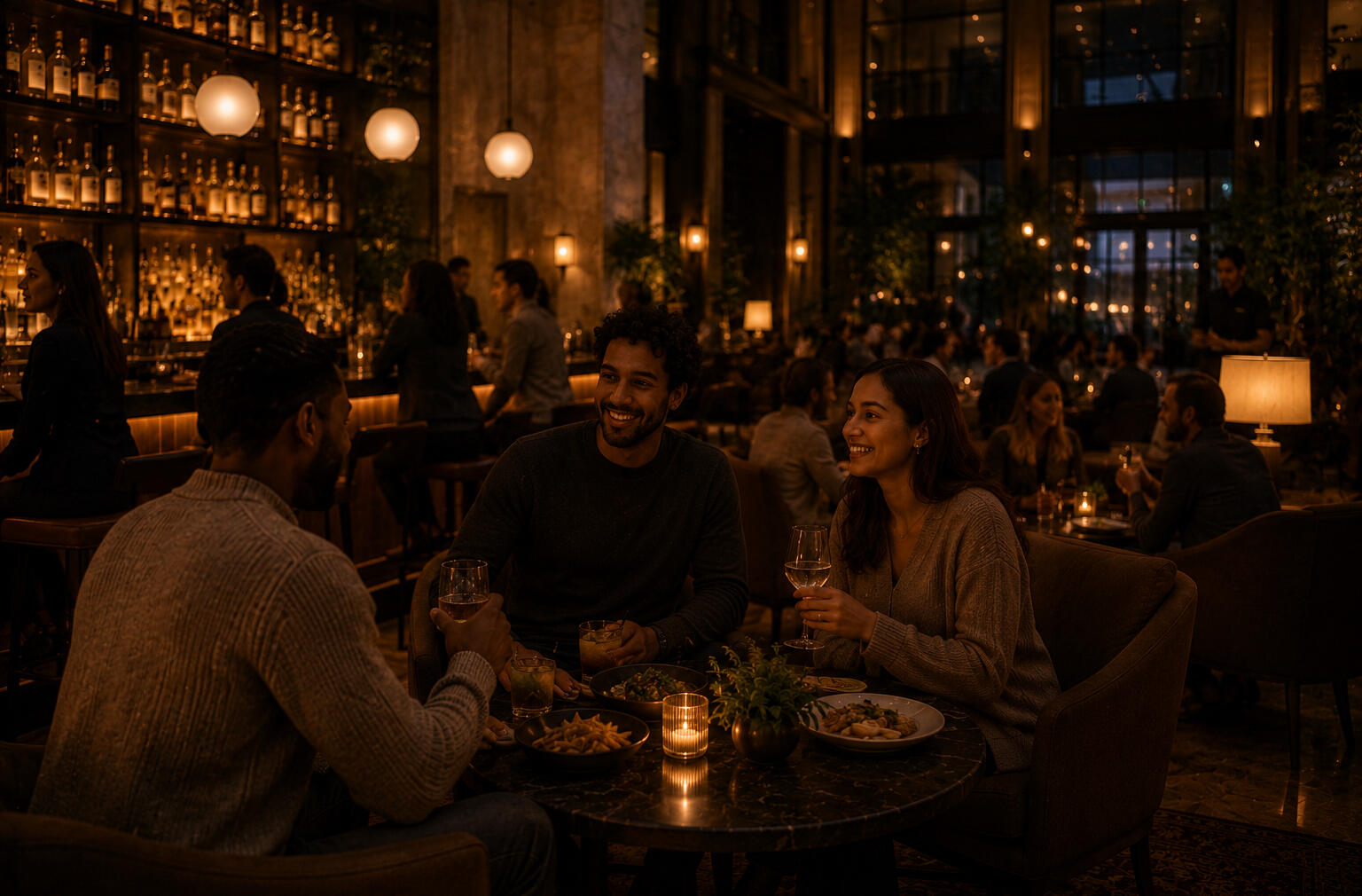 CONTINUE | The gathering may end, but the evening continues over food and drinks from your bar and kitchen.