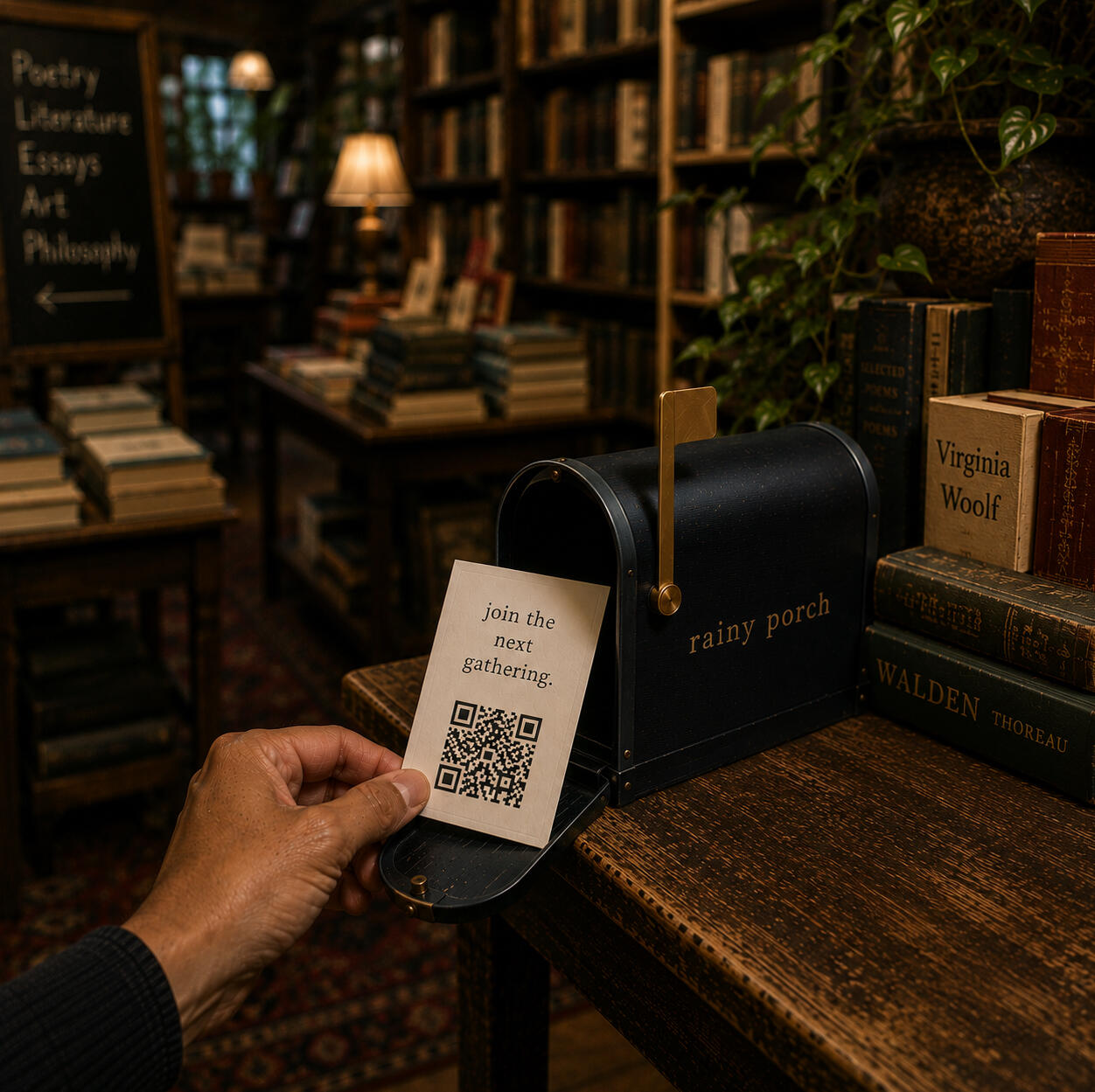 INVITE | Locals discover Rainy Porch through neighborhood partners, while hotel guests receive invitations throughout their stay.